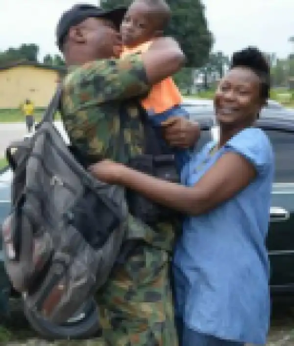See What A Woman Did When Her Soldier Husband Returned From Fighting Boko Haram (Pics)